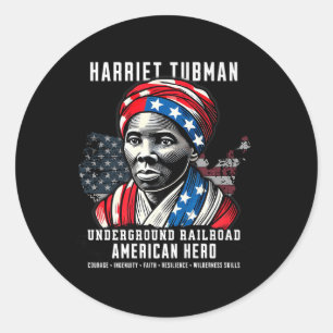 Harriet Tubman Untergrund Railroad American Hero Runder Aufkleber