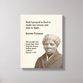 HARRIET TUBMAN Zitat | Christliche Verse Leinwanddruck