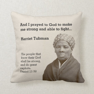 HARRIET TUBMAN Zitat Custom Scripting Kissen