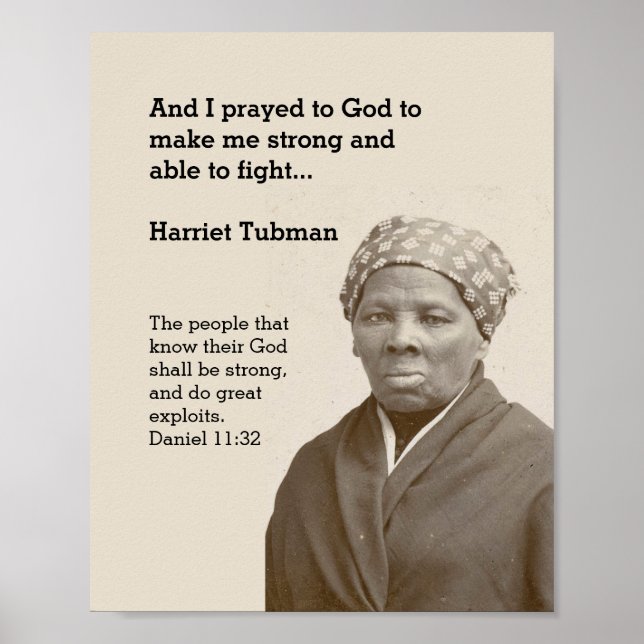 HARRIET TUBMAN Zitat Custom Scripting Motivierend Poster (Vorne)