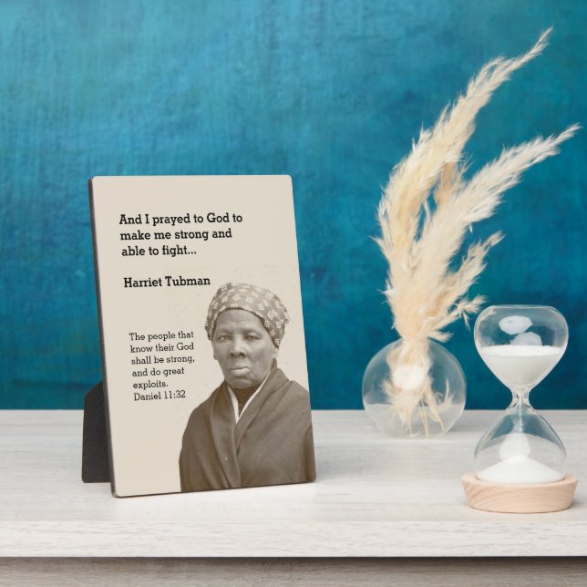 HARRIET TUBMAN Zitat Fotoplatte (Seite)