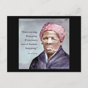 Harriet Tubman & Zitat Postkarte