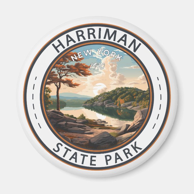 Harriman Staat Park New York Abzeichen Magnet (Vorne)