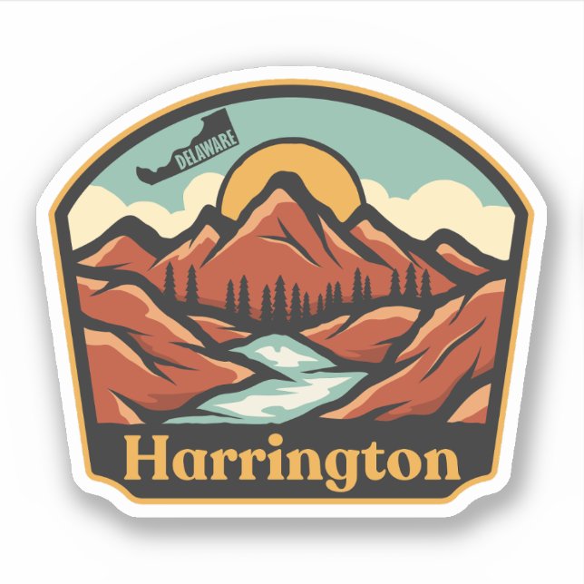 Harrington, Delaware Aufkleber (Vorderseite)