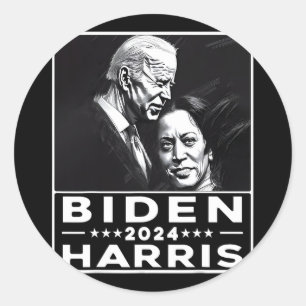 Harris 2024 47. Präsidentschaftswahl Joe Biden Kam Runder Aufkleber