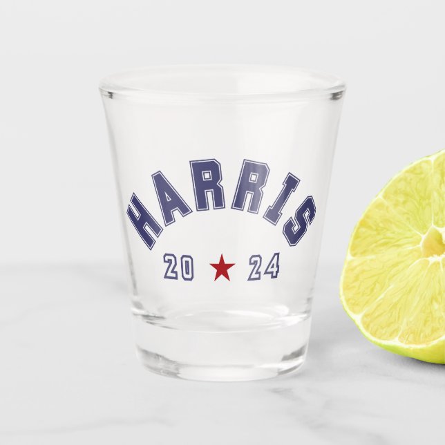 Harris 2024 Athletic Word Art Schnapsglas (Vorderseite)