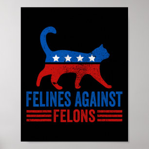 Harris 2024 Cat Lady für Felines against Felons Poster