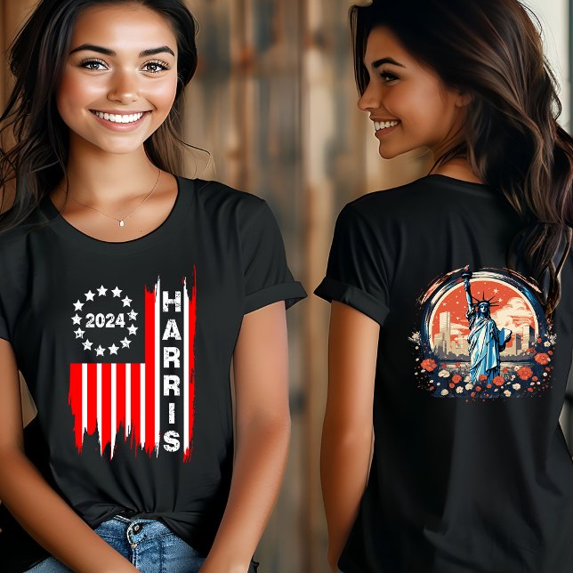 Harris 2024: Frische Unterstützung für die Wahlen Tri-Blend Shirt (Von Creator hochgeladen)