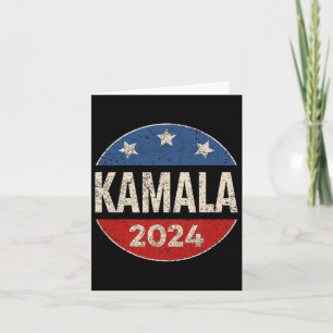 Harris 2024 für Präsidentschaftswahl Retro Button Karte