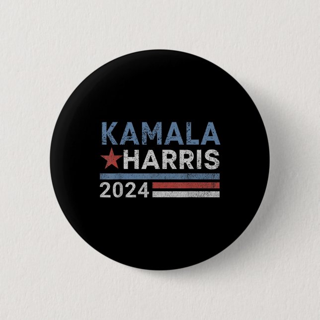 Harris 2024 für Präsidentschaftswahlkampf Button (Vorderseite)