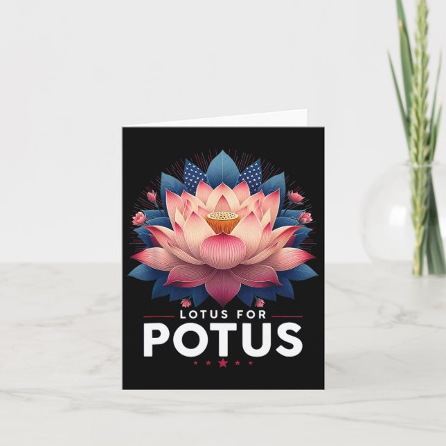Harris 2024 Lotus for Potus Trending President Karte (Vorderseite)
