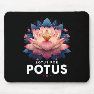 Harris 2024 Lotus for Potus Trending President Mousepad