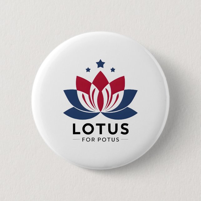 Harris 2024 Lotus für Potus Präsident Trend Electi Button (Vorderseite)