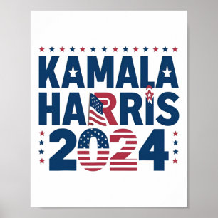 Harris 2024 Politische Patriotische Erklärung Demo Poster