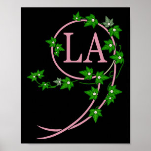 Harris 2024 Präsident Comma La Ivy rosa und grün Poster