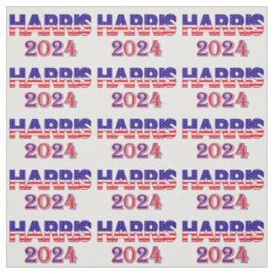Harris 2024 Präsident Demokrat USA Flag Text Stoff