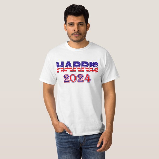 Harris 2024 Präsident Demokrat USA - Wertebericht T-Shirt (Vorne ganz)
