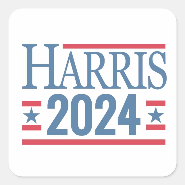 Harris 2024 Präsidentschaftswahl Sticke Quadratischer Aufkleber (Vorderseite)
