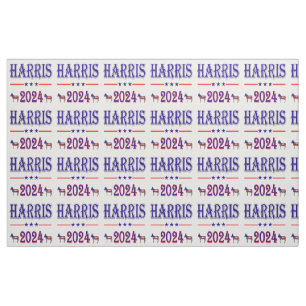Harris 2024 Pres Democrat Donkeys USA Flag Stoff