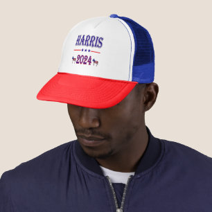 Harris 2024 Pres Democrat Donkeys USA Flag Truckerkappe