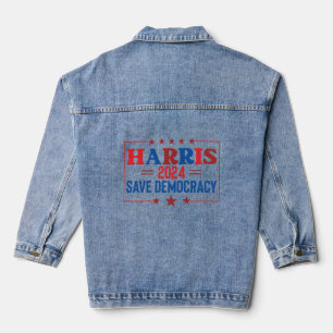 Harris 2024 Rett-Kampagne für Demokratie Jeansjacke