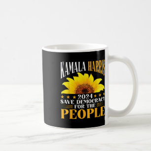 Harris 2024 Rettete Demokratie für das Volk Sunflo Kaffeetasse