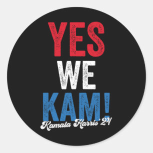 Harris 2024 Support I&#';m mit ihrer Kamala Harris Runder Aufkleber