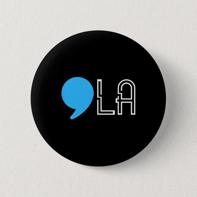 Harris 2024 Wahl Funny Comma Button (Vorderseite)