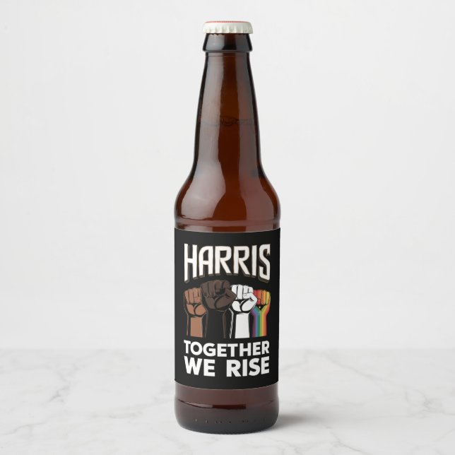Harris 2024 Wahl LGBT Kamala Harris 2024 Bierflaschenetikett (Vorderseite)