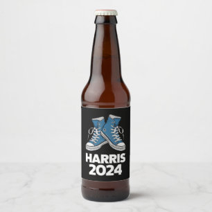 HARRIS 2024 Wähle Präsident Kamala Wahl Sneaker Bierflaschenetikett