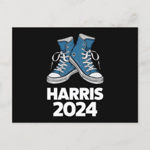 HARRIS 2024 Wähle Präsidentin Kamala Wahl Sneaker Postkarte