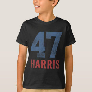 Harris 47 Erste weibliche Präsidentin für Mädchen T-Shirt