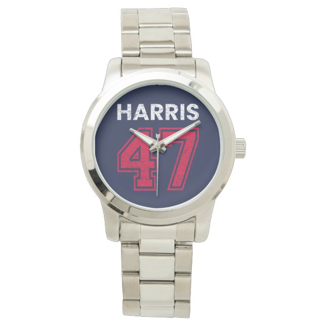 Harris 47 I - Kamala Harris für den Präsidenten Armbanduhr (Vorderseite)