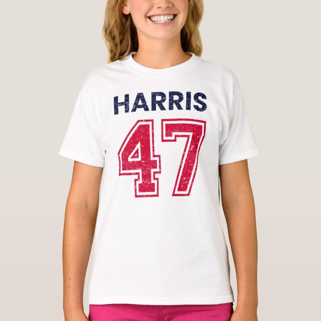 Harris 47 I - Kamala Harris für den Präsidenten T-Shirt (Vorderseite)
