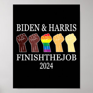 Harris: Beenden wir den Job 2024 Präsident US Flag Poster