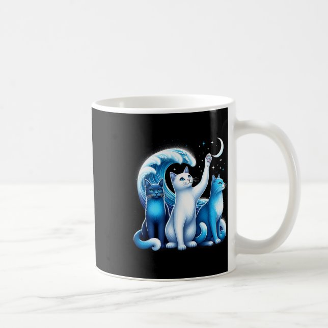 Harris Blue Cats Wave Kamala Funny für Katzen Lieb Kaffeetasse (Rechts)