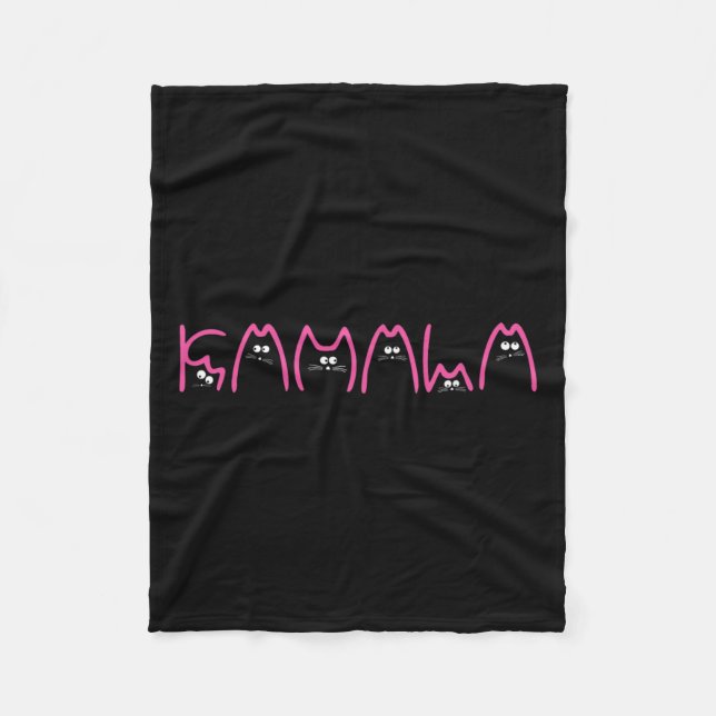 Harris Cat Lettering Positive Funny 13 Fleecedecke (Vorderseite)
