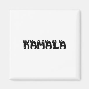 Harris Cat Lettering Positive Funny 2024 Wahl Magnet