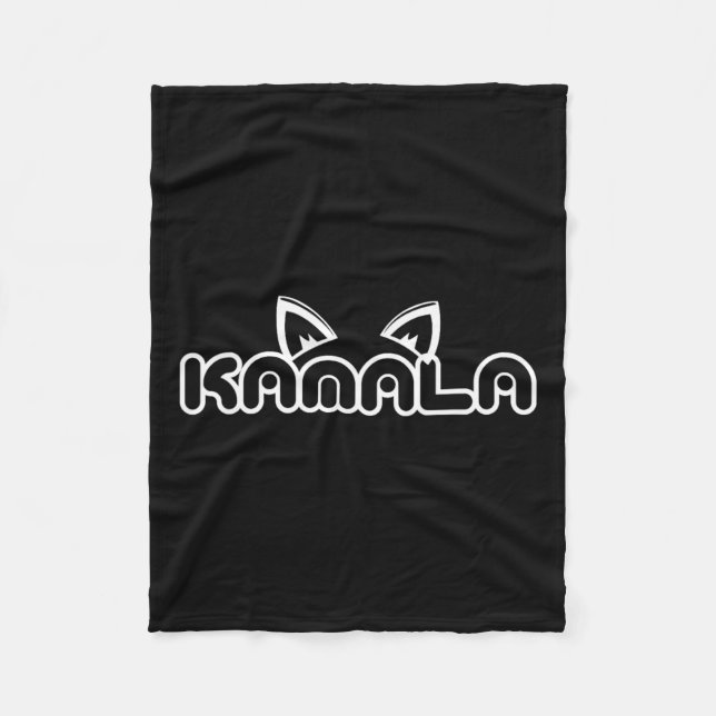 Harris Cat Lettering Positive Funny Kamala Fleecedecke (Vorderseite)