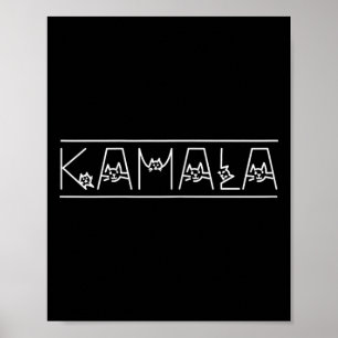 Harris Cat Lettering Positives Funny Shirt Kamala Poster