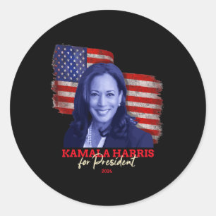 Harris für den Präsidenten 2024 Frau Vizepräsident Runder Aufkleber