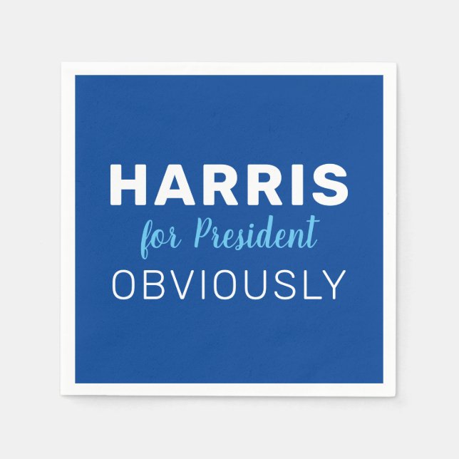 Harris für den Präsidenten - offensichtlich Unters Serviette (Vorderseite)