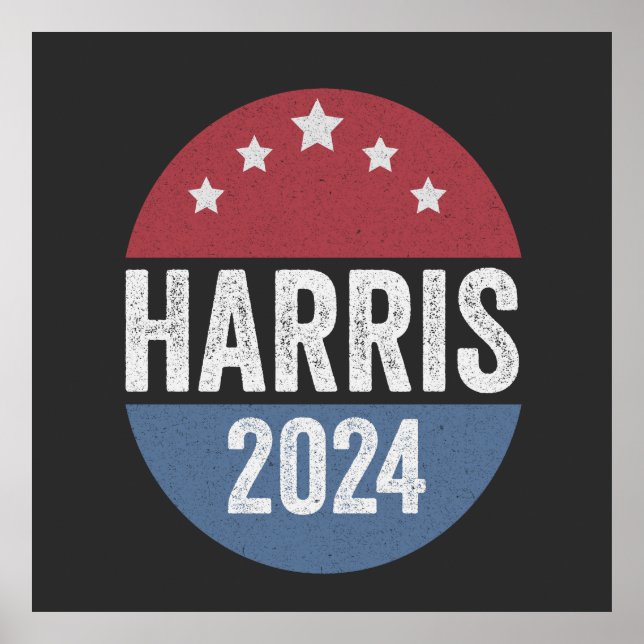 Harris für die Demokraten bei den Präsidentschafts Poster (Vorne)