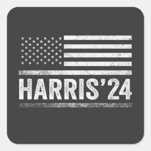 Harris für die Präsidentschaftswahl Amerikaner Quadratischer Aufkleber