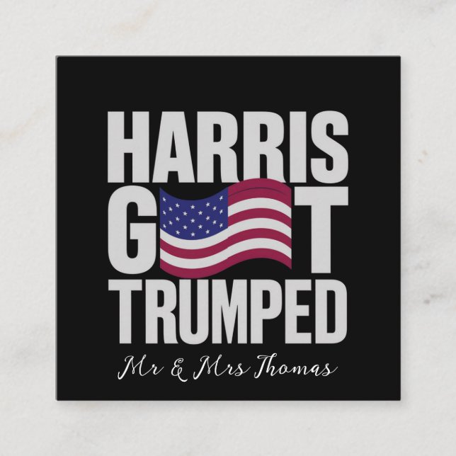 Harris Got Trumps ultimativen politischen Humor Quadratische Visitenkarte (Vorderseite)