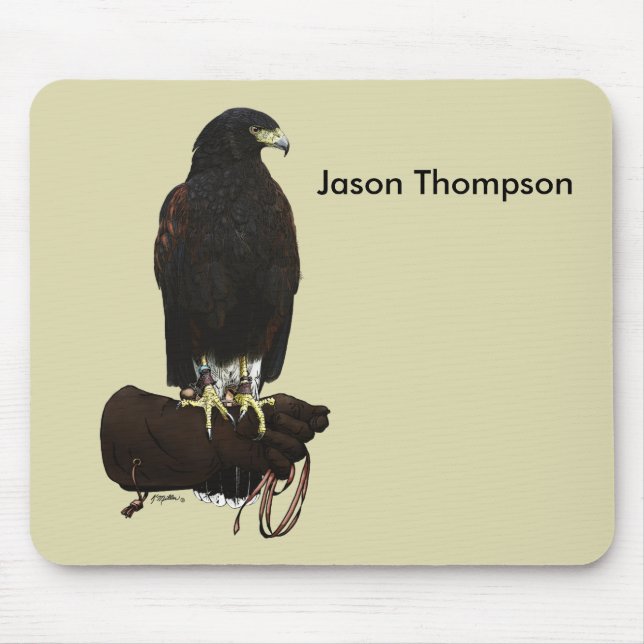 Harris Hawk über Glove Mousepad (Vorne)