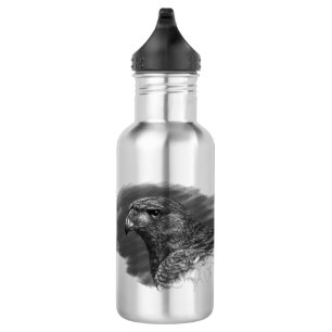 Harris Hawk Zeichnend Edelstahlflasche