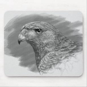 Harris Hawk Zeichnend Mousepad