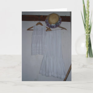 "Harris House Dress & Hat" Geburtskarte Karte