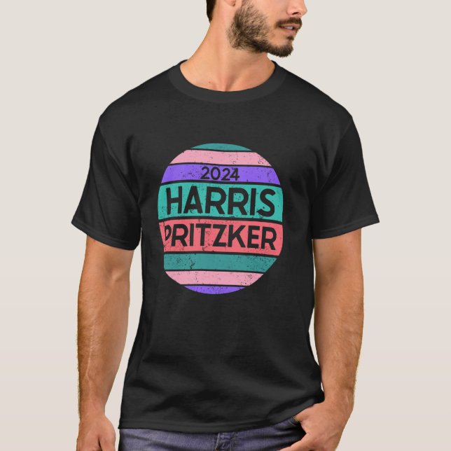 Harris J B Pritzker Präsident Kampagne Apparel T S T-Shirt (Vorderseite)